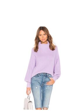 Superdown Frankie Knit Lavender Turtleneck Sweater for Women